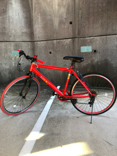 スポーツ自転車　赤でとっても可愛いです！♪