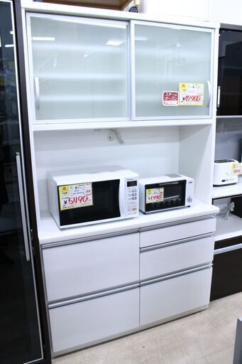 おすすめ品】 参考定価¥118,000 松田家具 2面レンジボード 食器棚 幅 