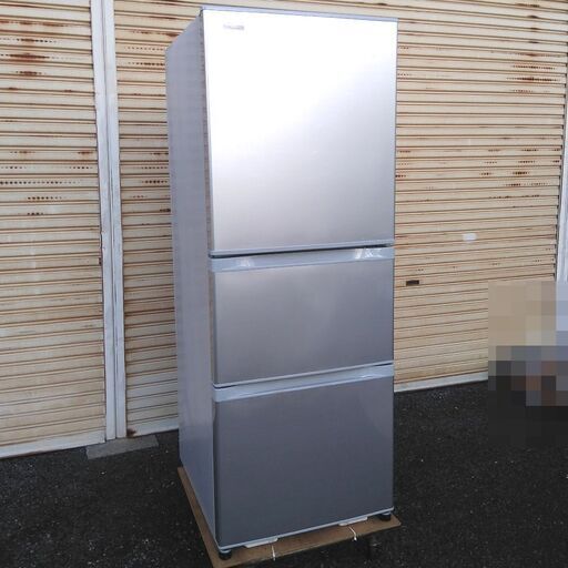 【驚きの値段で】 3ドア冷凍冷蔵庫 東芝 TOSHIBA 【交渉決定】配送設置無料 2015年製 極美品 シルバー GR-G34S 冷蔵庫