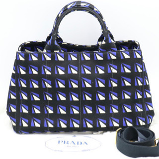 PRADA/プラダ カナパミニ》Aランク 極美品 ベージュ ゴールド ロゴ