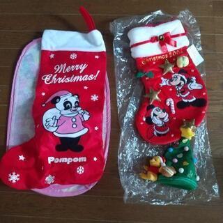 クリスマス　壁飾り用　靴下（Disney & POMPONET　...