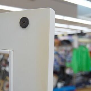 白エナメル キャビネット 幅45×奥42×高151cm 右開き FSV-65B ホワイト