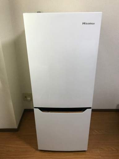 150L 2018年製　ハイセンス 冷凍冷蔵庫(幅48cm) 150L 自動霜取機能付き 2ドア 右開き パールホワイト HR-D15C