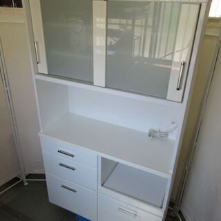 J1532/食器棚/キッチンボード/キャビネット/ホワイト/収納...