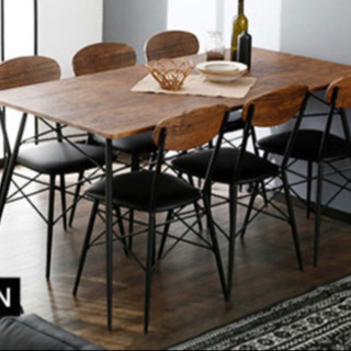 更に！値下げしました！未使用！インダストリアルダイニングテーブルセット