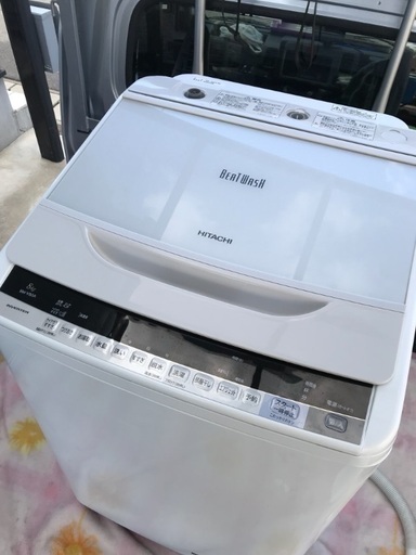 取引中2016年製日立全自動洗濯機容量8キロ美品。千葉県内配送無料。設置無料。