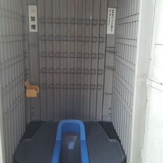 洗浄済みです。仮設トイレ(汲み取り式)、簡易水洗ペダル式【丈夫で頑丈