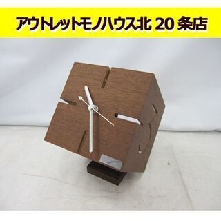 ☆ ヤマト工芸 置時計 パズルスタンドM アナログ時計 木製 ブ...