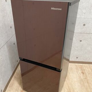 【美品】冷蔵庫 2ドア ハイセンス 134L 2019年 HR-G13A-BR ハイセンス 冷蔵庫 ブラウン 2ドア 右開き 134L HR-G13B-BR