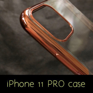 スマホケース iPhone 11 pro case ローズゴール...