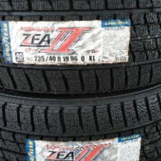 【美品✨】レオナールジャケット長袖トリム総柄ペイズリーLLシルク-19インチ未使用スタッドレスタイヤ