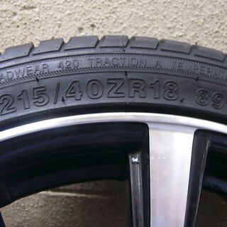 ホンダ車（5穴）用アルミホイール＆タイヤ　１８インチ　値下げしました