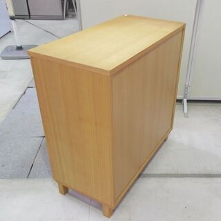 ♢無印 食器棚 幅80cm キャビネット ナチュラル 無印良品 天然木 観音