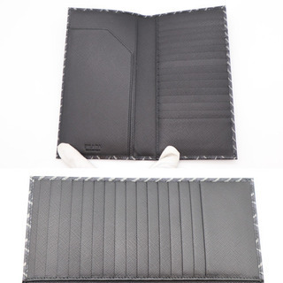 PRADA/二つ折り札入れ》Sランク 未使用品 黒 極美品 箱 布