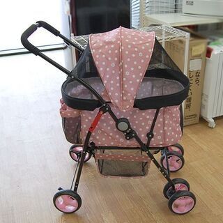 ジェックス 犬用カート わんわんカート 多頭用デラックス ピンク/PK