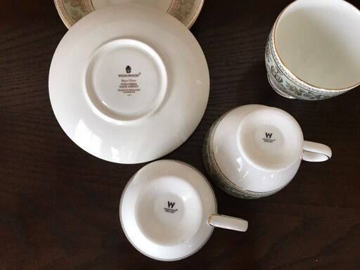 【貴重/ビンテージ】WEDGWOOD ウェッジウッド カップ\u0026ソーサー3客 セット ティーカップ コーヒーカップ 美品