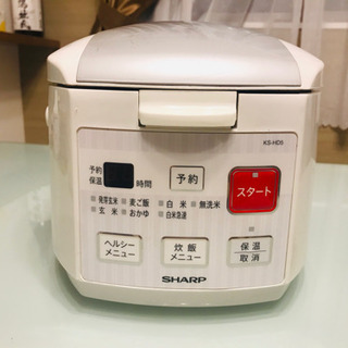 SHARP 炊飯器 3合炊き KS-HD5-W 白