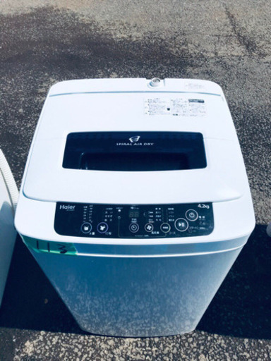 ①‼️処分セール‼️✨高年式✨ 113番 Haier✨全自動電気洗濯機✨JW-K42H‼️