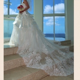 ウェディングドレス☆ワタベウェディング☆7号相当☆プリンセスライン