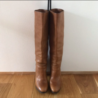 coach 本革キャメルロングブーツ サイズ24cm