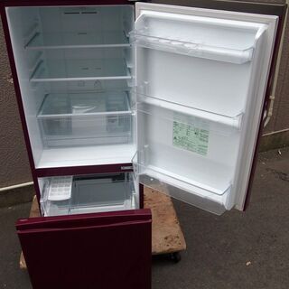 ⑭【6ヶ月保証付】18年製 アクア 184L 2ドア冷蔵庫 AQR-18G レッド