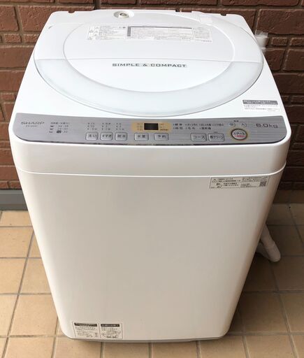 ★シャープ 全自動洗濯機 6kg 美品 2019年製
