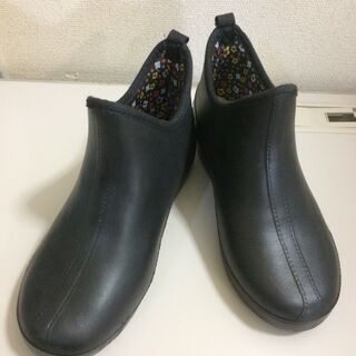 ●レインブーツ　黒　23～23.5cm　レインシューズ　長靴