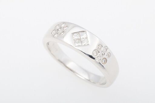 K18WG ダイヤモンド 指輪 品番8-398
