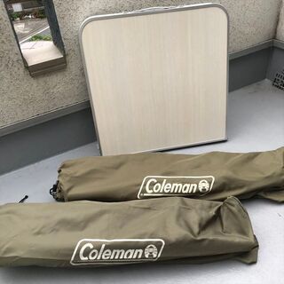 交渉中】コールマン レイチェア 2脚 フォールディングテーブルセット