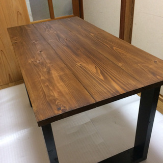 大特価 新品 手作り W120サイズ ヴィンテージ調ダイニングテーブル 近場配送無料