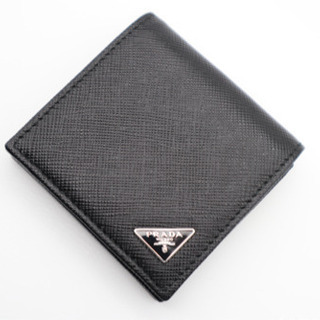 《PRADA/サフィアーノ エナメルメタル トライアングルロゴ  Sランク》 