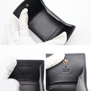 《GUCCI/コインケース GGマーモント》ABランク ブラック 473959 