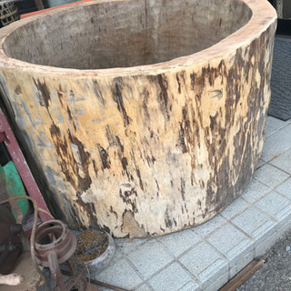 丸太、切り株、丸太の切り抜き、自然木、ガーデニングテーブル、90センチ丸太