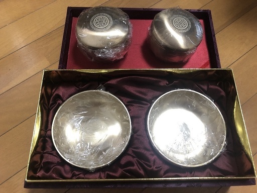 (値下げ)重要無形文化財作った韓国のUgiu 鍮器お椀セット 値下げ)重要無形文化財作った韓国のUgiu 鍮器お椀セット