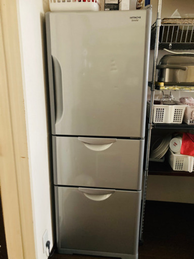 日立 265L 3ドア冷蔵庫（メタリックシルバー）
