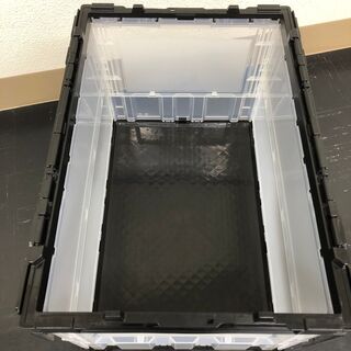 オフィス用家具 TRUSCO 薄型折りたたみコンテナ モノトーン 50L 10個 