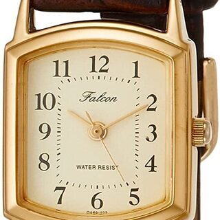【新品】腕時計 アナログ 防水 革ベルト レディース ゴールド