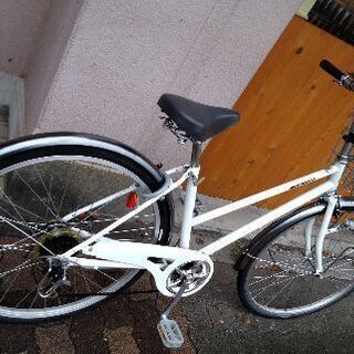 AFFICHI[アフィッシュ]26吋シティーサイクル 外装6段/ホワイト