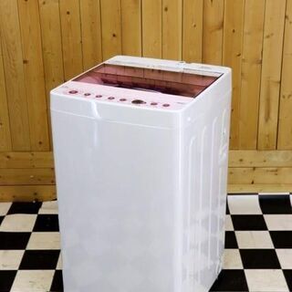 ストア 配達込み 全自動洗濯機 Haier JW-C55FK 2019年製 5.5kg ピンク