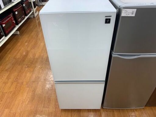 【SHARP（シャープ）】2ドア冷蔵庫　ガラストップ　SJ-GD14C-Wあります！！