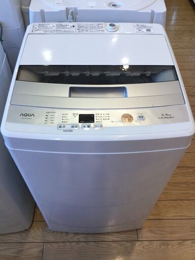 【安心６カ月保証付】AQUA 全自動洗濯機 AQW-S45E 2018年製 【ﾄﾚﾌｧｸ桶川店】