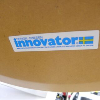 値下げ！イノベーター innovator 円形サイドテーブル 昇降テーブル 直径42㎝ 木製天板×スチール脚　西岡店
