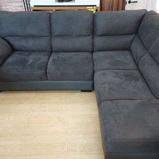 綺麗★NITORI ニトリ カウチソファ 大型ソファ  L字ソファ 4人掛け 布 グレー☆240×150×90☆配達可能 買取帝国 朝霞店