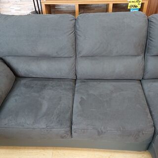 綺麗★NITORI ニトリ カウチソファ 大型ソファ  L字ソファ 4人掛け 布 グレー☆240×150×90☆配達可能 買取帝国 朝霞店