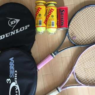 テニス道具一式  ラケット、靴、テニスボール