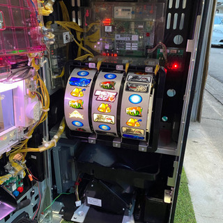 パチスロ 実機 忍魂 暁ノ章 コイン不要機付 美品】 忍魂～暁ノ章～◇コイン不要機付◇ スロット台 スロット