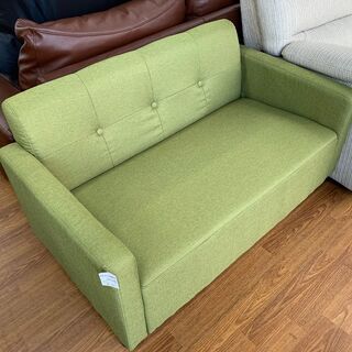2人掛けソファー　グリーン　未使用品　売場展開中！！！