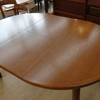 テーブル 値下！☆【アンティーク家具】ASAHIKAWA 旭川家具 円形伸縮 
