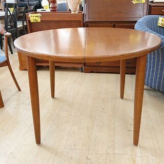 テーブル 値下！☆【アンティーク家具】ASAHIKAWA 旭川家具 円形伸縮 
