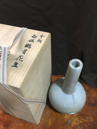 メーカー 一覧 李朝 白磁鶴首花生 陶芸